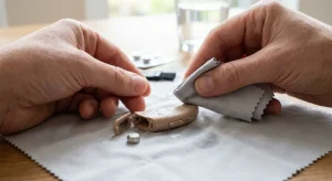 اقدامات اولیه برای تعمیر سمعک آب خورده و خارج کردن باتری