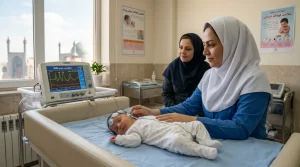 اجرای تست تشخیصی ABR برای سنجش عصب شنوایی نوزاد در خواب عمیق