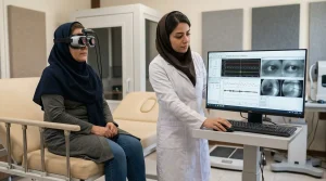 انجام تست VNG در اصفهان با عینک مادون قرمز در کلینیک تعادل