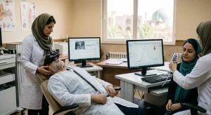 انجام تست کالریک گوش و دیکس هالپایک برای ارزیابی تعادل بیمار