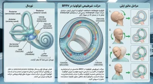 بررسی جابه‌جایی کریستال‌های گوش داخلی و مجاری نیم‌دایره‌ای در BPPV